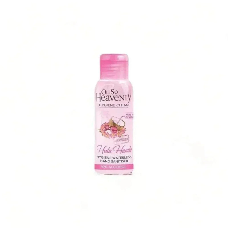 Oh So Heavenly Hygiene Clean Hula Hands waterless hand sanitiser 60ml with 70% alcohol and vegan certification