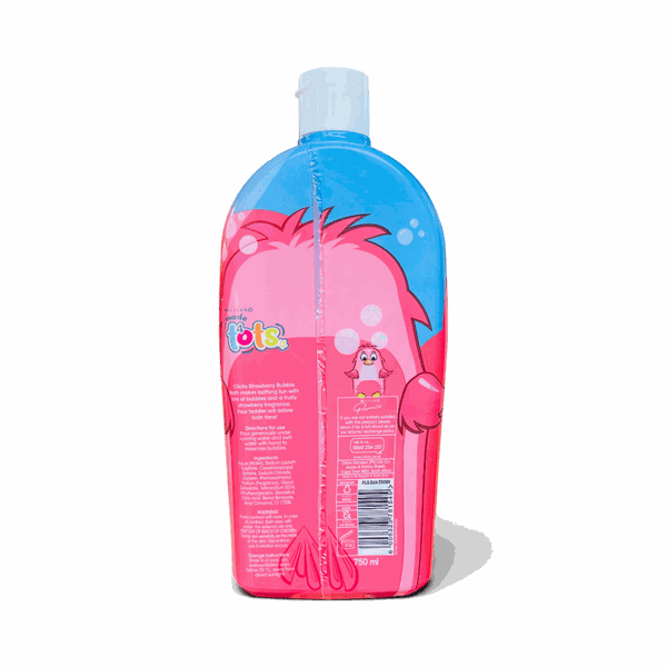 Clicks Made 4 Tots Strawberry bubble bath 750ml with rich foam and child-friendly scent