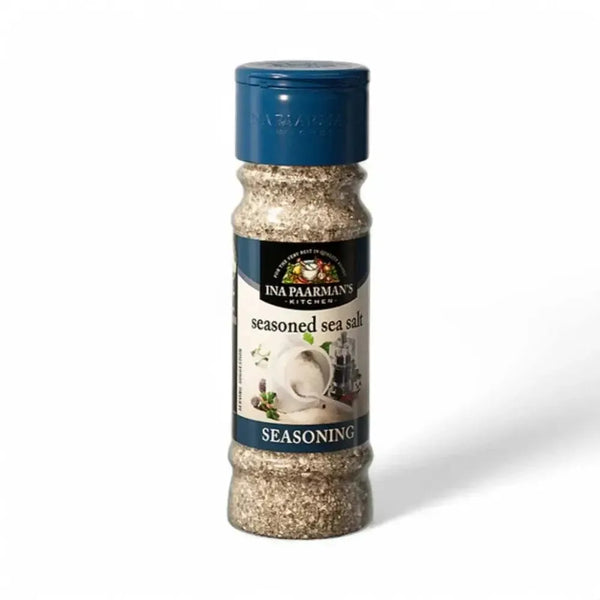 Ina Paarman Sea Salt Seasoning 200ml shaker with natural ingredients and spices for enhancing flavors.