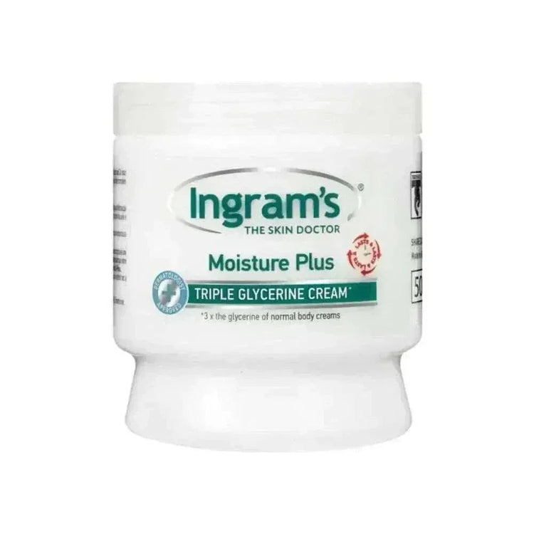 Ingrams Moisture Plus Triple Glycerine 450ml cream for deep hydration and skin protection