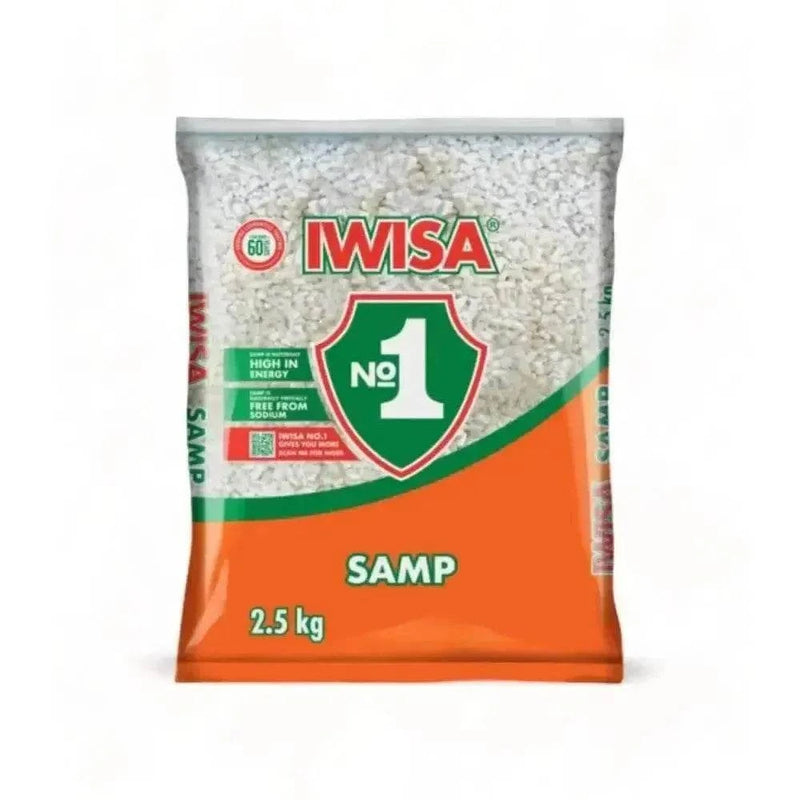 Iwisa Samp 2.5kg natural quick-cooking South African staple for stews and sides