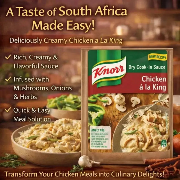 Knorr Cook in Sauce Chicken a La King creamy mushroom and herb sauce 58g pack for easy chicken meals