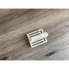 Small white plastic Koeksister cutter for shaping traditional fried dough confectionery