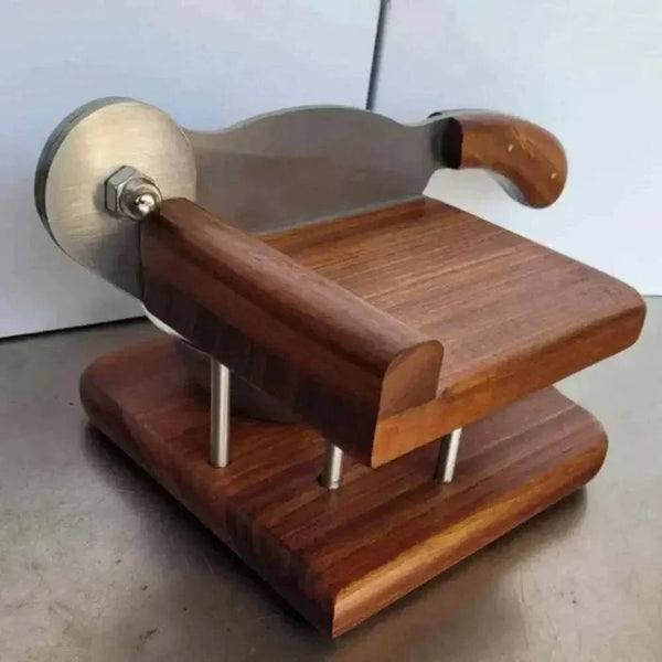 Large Biltong Cutter handmade from solid Kiaat wood for slicing biltong easily