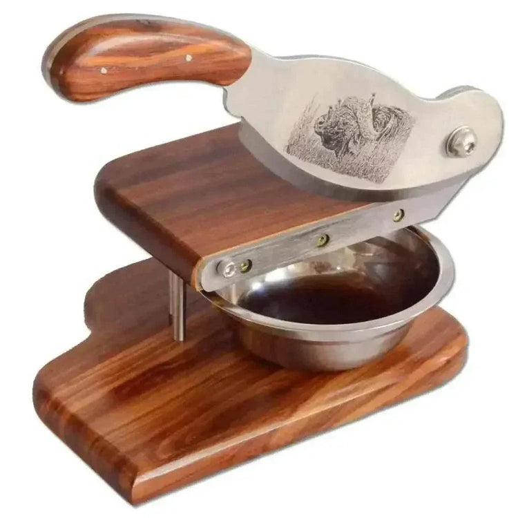 Large Biltong Cutter handmade from solid Kiaat wood for easy biltong slicing