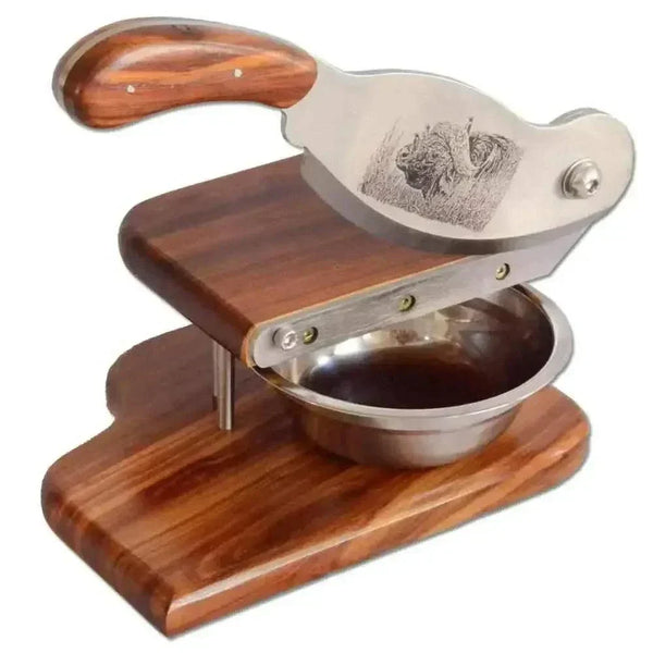 Large Biltong Cutter handmade from solid Kiaat wood for easy biltong slicing