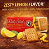 Bakers Red Label Lemon Creams biscuits 200g with tangy citrus cream filling and vanilla exterior