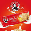Angled Bakers Red Label Lemon Creams pack with biscuits and Bakers branding