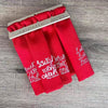 Set of 4 hand-printed linen serviettes with inspirational quotes from South Africa