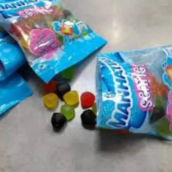 Maynards Senties 50g pack of colorful fruity chewy gummy sweets