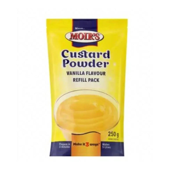 Moir's Custard Powder 250g refill pack for desserts and pastries