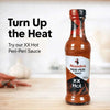 Nando's Peri Peri Extra Extra HOT Sauce 250g bottle with fiery blend of African Bird's Eye Chilli, garlic, and spices
