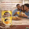 Nescafé Ricoffy 750g tin of soluble chicory and coffee granules for a smooth, rich South African coffee blend