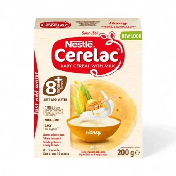 Nestle Cerelac Baby Cereal with Milk Honey flavor 200g box for babies 8+ months nutrition