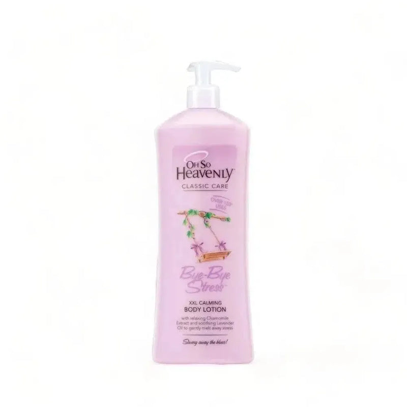 Oh So Heavenly Classic Care Body Lotion Bye-Bye Stress 1L with calming lavender and chamomile scents