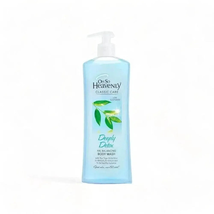 Oh So Heavenly Body Wash Deeply Detox 1L bottle with mint and tea tree oil in South Africa