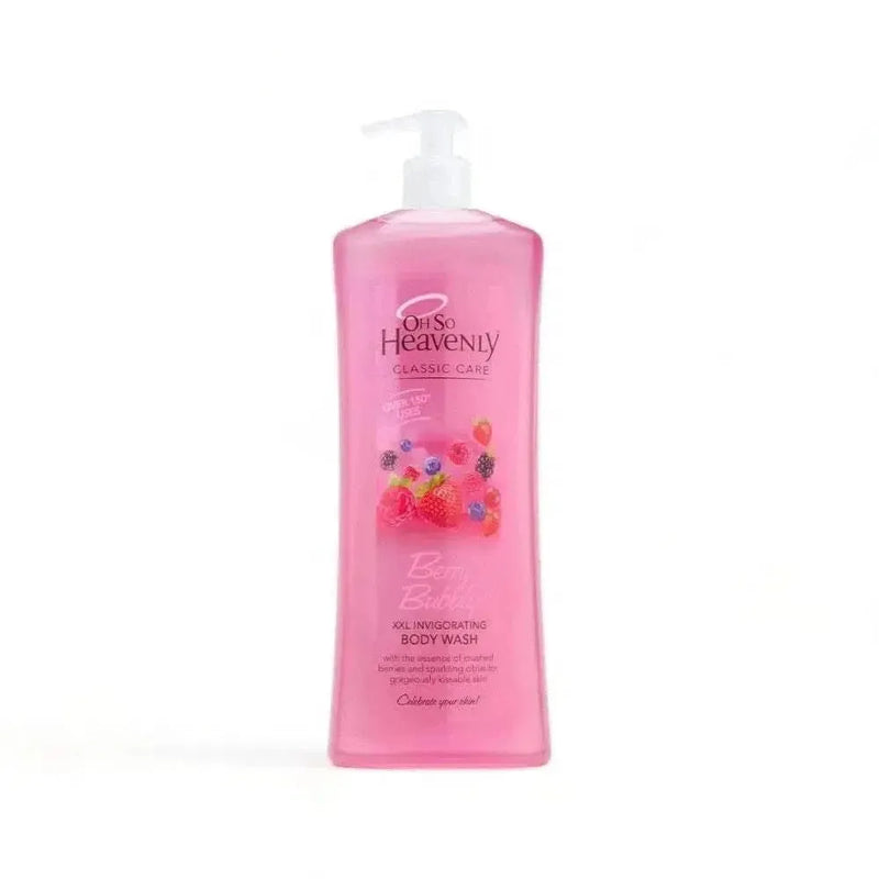 Oh So Heavenly Classic Care Body Wash Berry Bubbly 1L bottle with berry and citrus ingredients