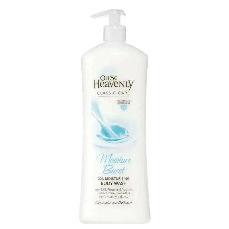 Oh So Heavenly Classic Care Body Wash Moisture Burst 1L bottle with nourishing Milk Proteins and Yoghurt Extract