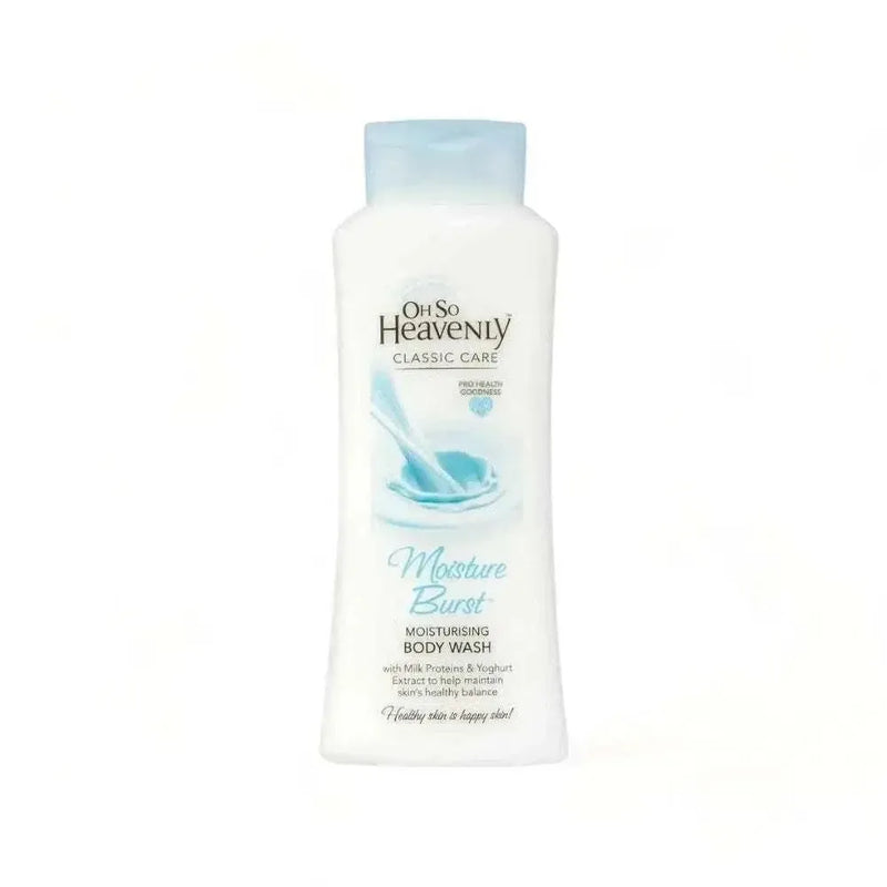 Oh So Heavenly Classic Care Moisture Burst Body Wash 720ml bottle with milk proteins and yoghurt extract for moisturized skin