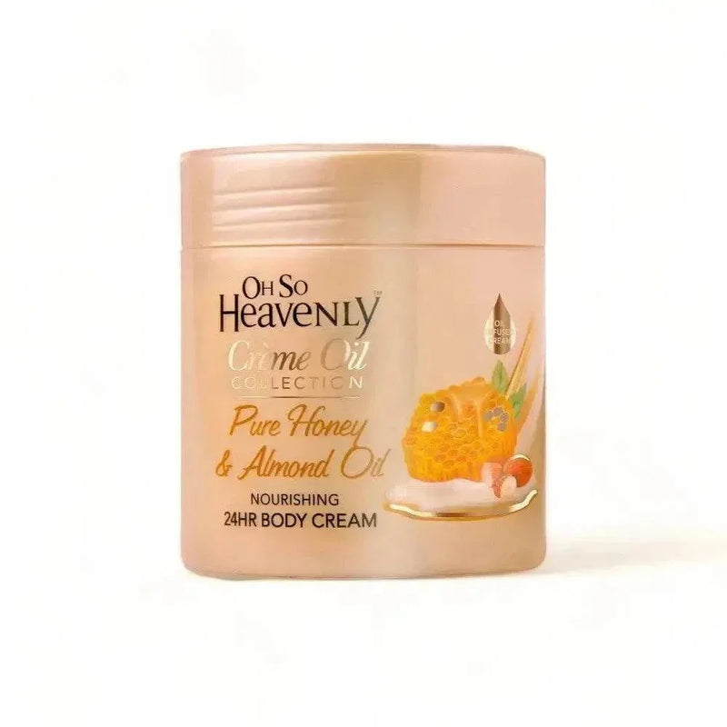 Oh So Heavenly Creme Oil Body Cream with Pure Honey and Almond Oil 470ml moisturizing vegan skin care