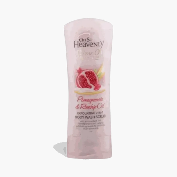 Oh So Heavenly Creme Oil Body Wash Scrub with Pomegranate and Rosehip Oil 300ml
