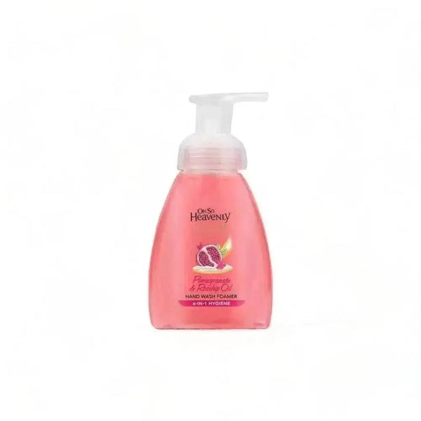 Oh So Heavenly Creme Oil Pomegranate & Rosehip Hand Foamer 250ml with 70% alcohol and antioxidant-rich ingredients