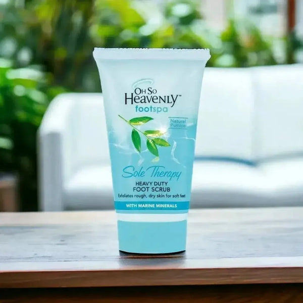 Oh So Heavenly Footspa Heavy Duty Foot Scrub 110ml with natural pumice and marine minerals for soft smooth feet