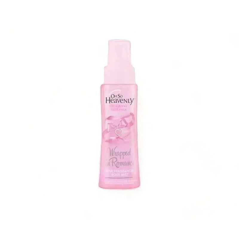 Oh So Heavenly Fragrant Feelings Body Mist Wrapped In Romance 50ml with fruity floral scent and vegan cruelty-free formula