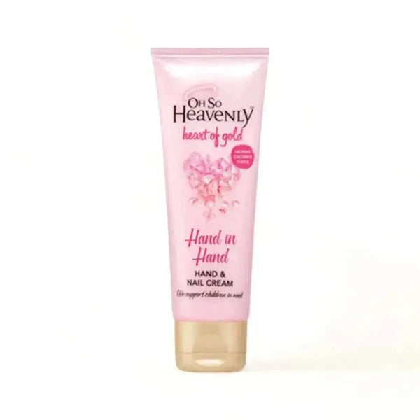 Oh So Heavenly Hand Cream Heart of Gold 75ml tube with loving hands and South African charity support branding
