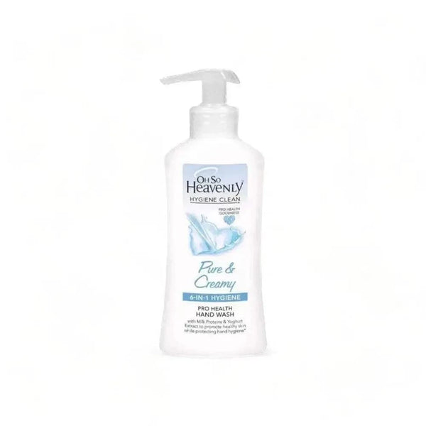 Oh So Heavenly Hygiene Clean Hand Wash Pure & Creamy 450ml bottle with milk proteins and yoghurt extract