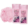 Oh So Heavenly Moonlight Floral Complete Care Pack with body wash, lotion, and loofah