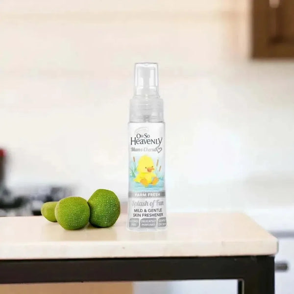 Oh So Heavenly Mum & Cherub Farm Fresh skin freshener splash of fun 50ml bottle
