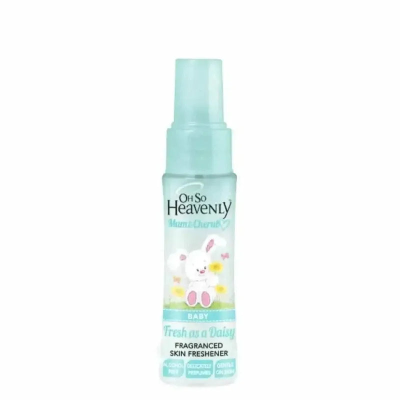Oh So Heavenly Mum & Cherub Skin Freshener Fresh as a Daisy 50ml bottle with chamomile extract and glycerine for baby skin hydration and freshness