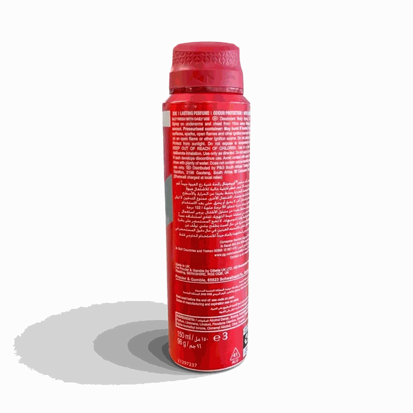 Old Spice Original Deodorant Body Spray 150ml can with iconic masculine scent and long-lasting freshness
