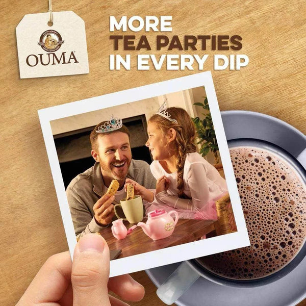 Ouma Rusks Three Seed Sliced with Tea Party Theme