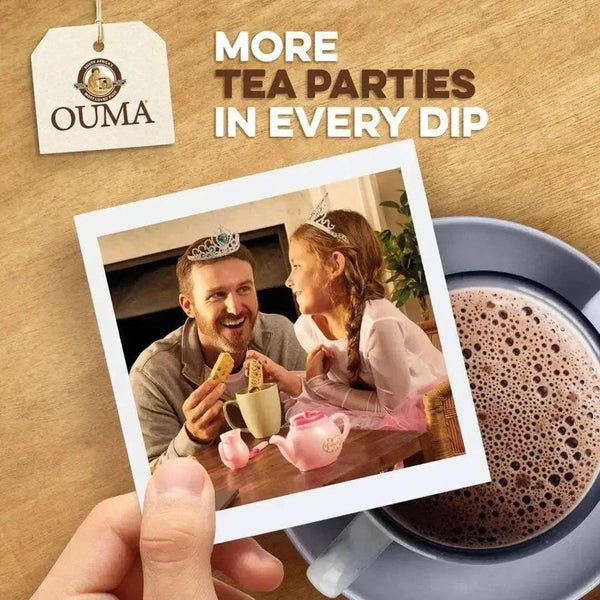 Ouma Rusks Three Seed sliced 450g pack with sunflower, sesame, and flax seeds for nutritious snacking