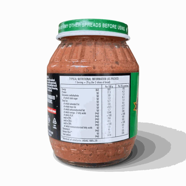 Peck's Anchovette Fish Paste 225g jar with rich savory spread and Omega-3 benefits