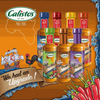 Calisto's Peri Peri Sauces - 250ml bottles in various flavors with colorful caps, featuring bold packaging design.