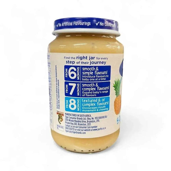 Purity Puree Jar Fruit & Yoghurt Delight 200ml with textured complex flavors, no preservatives or artificial additives.