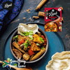 Rajah Curry Powder 100g pack enhancing colorful vegetable curry with spices.