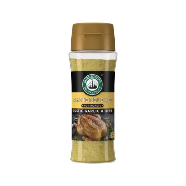 Robertsons Masterblend Rustic Garlic and Herb 200ml seasoning bottle for cooking and grilling