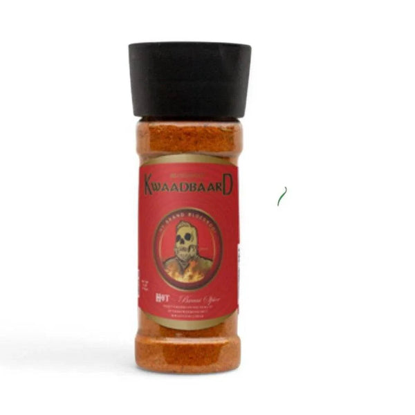 Rooibaard Kwaad Spice 170g bottle with fiery spice blend for bold flavor, perfect for grilling and cooking.
