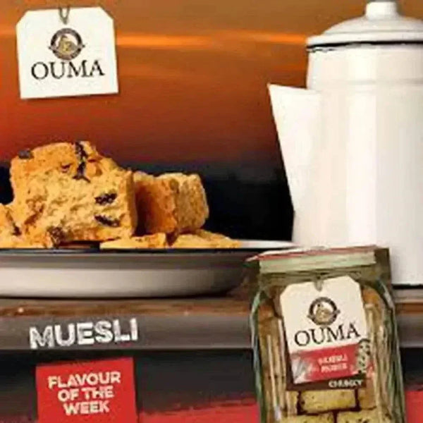 Ouma Rusks Muesli 500g pack showcasing traditional South African baked rusks