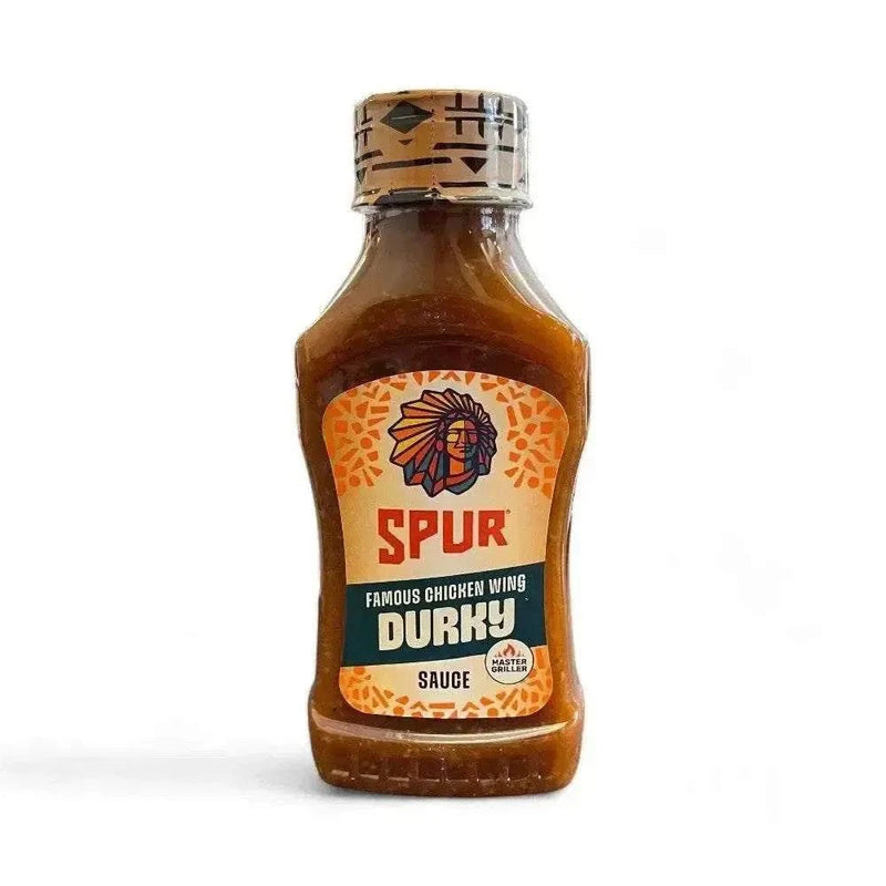 SPUR Durky Sauce 300ml bottle perfect for chicken wings and grilled meats with tangy vinegar and onion flavor