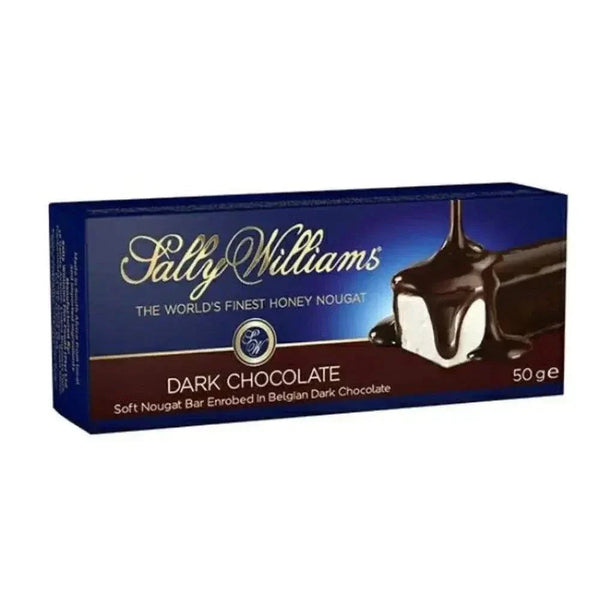 Sally Williams Nougat dark chocolate 50g bar rich and decadent sweet treat