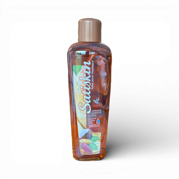 Satinskin Luxury Bubble Bath 1L moisturizing cocoa butter rich bubbles soft smooth skin