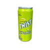 300ml can of Twist sparkling low kilojoule lemon flavored soft drink