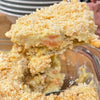 Silverleaf Guava Halves in Syrup dessert with crumb topping, showcasing sweet and juicy texture.