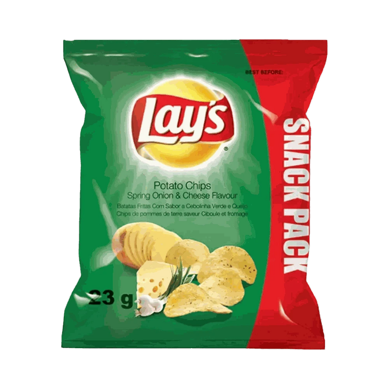 Simba Lay’s salted spring onion and cheese flavored 23g potato chips snack pack