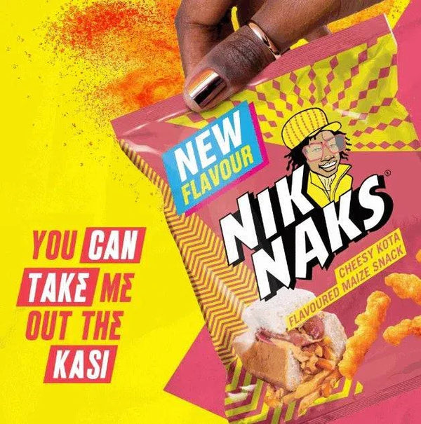 Simba Nik Naks Cheese Kota 135g pack featuring bold new flavor and crispy texture.